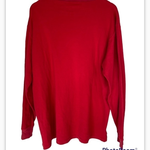 VINTAGE Made In Canada Polo By Ralph Lauren Red Cotton Turtle Neck Mens Size XL - Picture 2 of 10